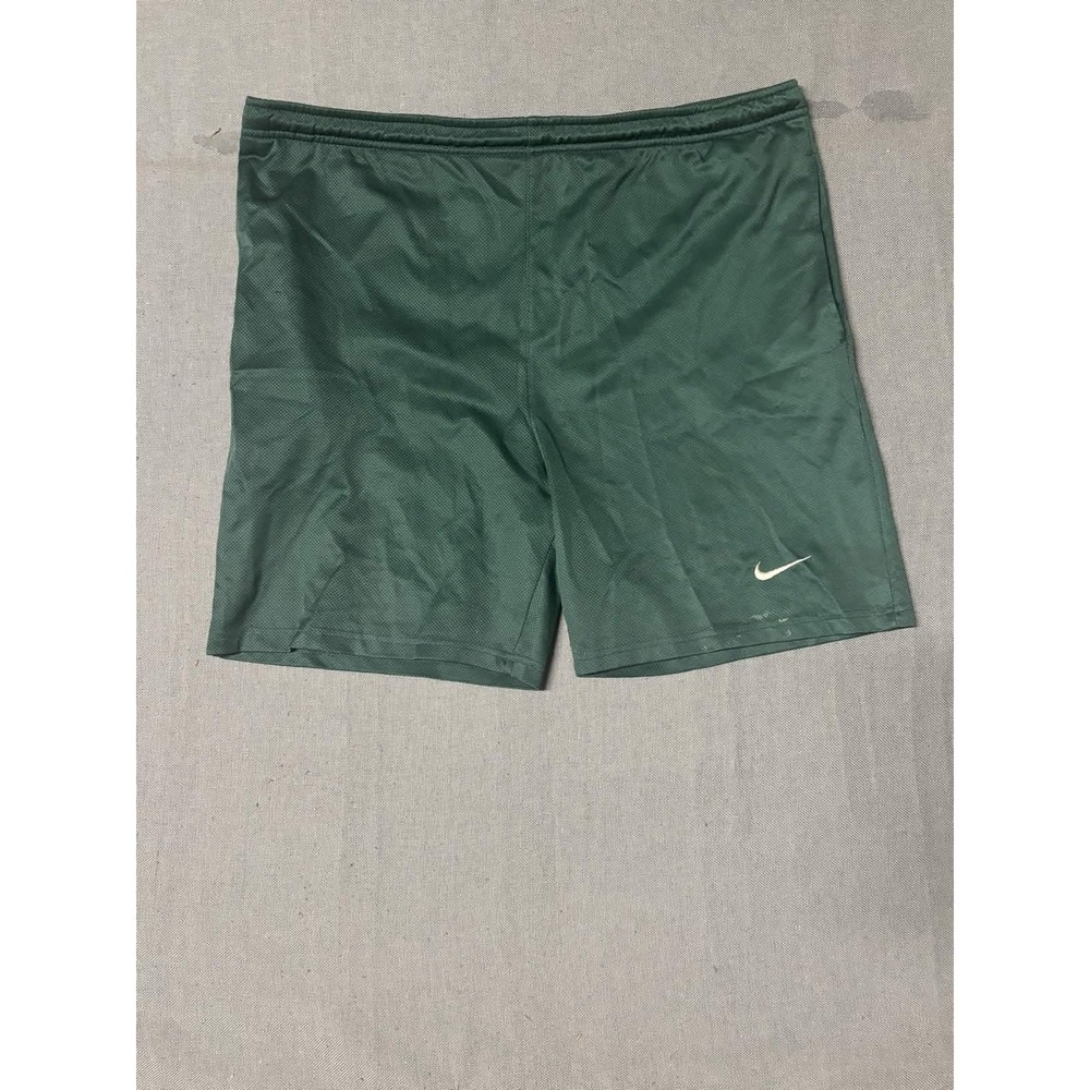 Nike Mens Shorts Size S Athletic Shorts Green Polyester Solid Nike Team Knit